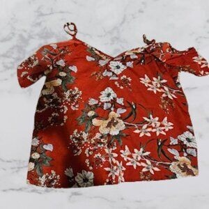 SHEIN Curve Floral Off-Shoulder Blouse - Like New Condition
